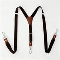 Black Y-Back Versatile Clip-On Suspenders