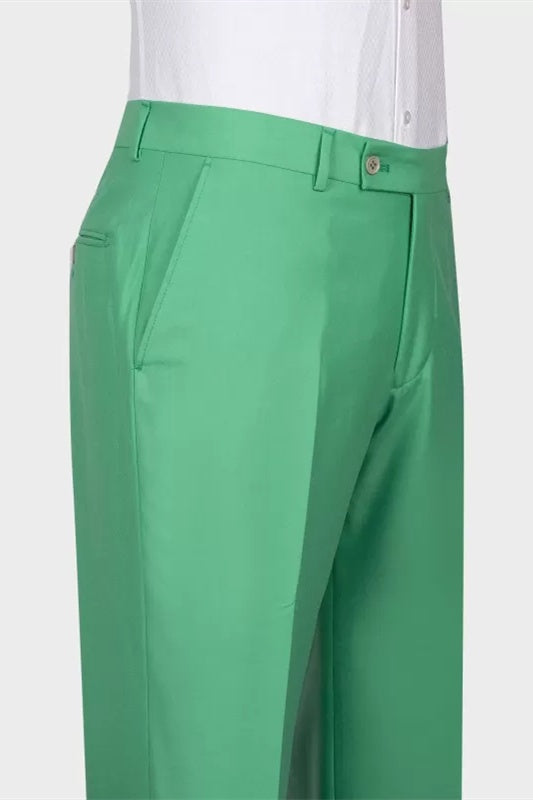 Bespoke Green Shawl Lapel Double Breasted Prom Suits