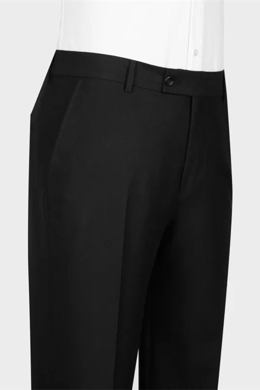 Formal Black Shawl Lapel Double Breasted Wedding Suits