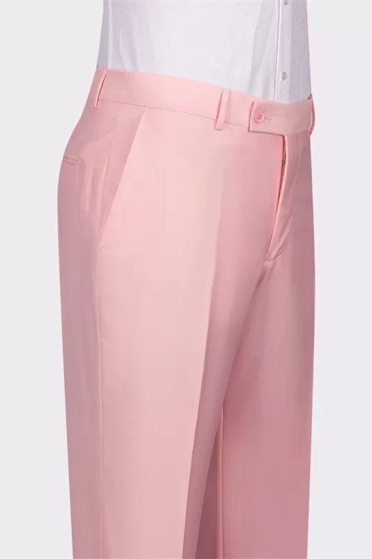 Beautiful Pink Shawl Lapel Double Breasted Wedding Suits