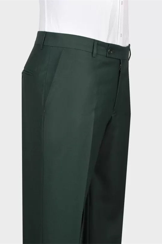 Fashion Dark Green Shawl Lapel Double Breasted Wedding Suits