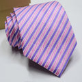 Premium Pink And Purple Striped Men's Tie