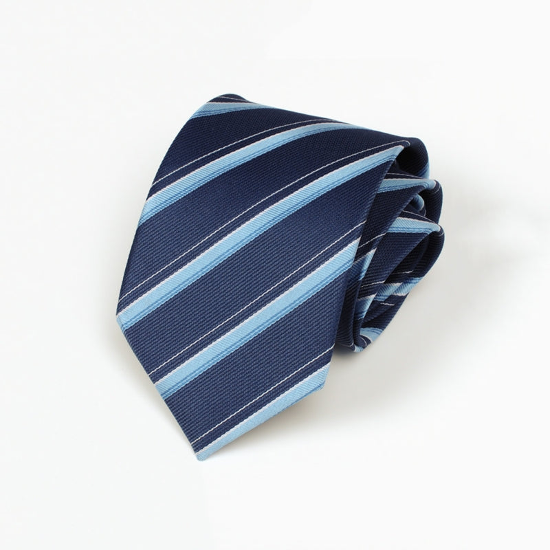 Navy Striped Bespoke Men's Business Tie