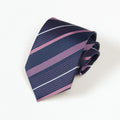 Classic Multi-Stripe Navy Base Men's Dress Tie