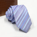 Gradient Pastel Blue Purple Stripe Men's Dress Tie