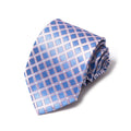 Blue Red Plaid Check Formal Business Tie For Men