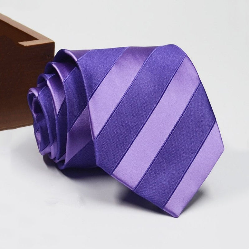 Two-Tone Purple Diagonal Stripe Business Dress Tie