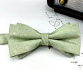 Sage Green Vintage Geometric Jacquard Men's Wedding Tuxedo Bowtie