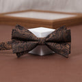 Gold Bronze Jacquard Wedding Tuxedo Bowtie