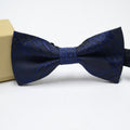 Stylish Dark Blue Jacquard Men's Bowtie
