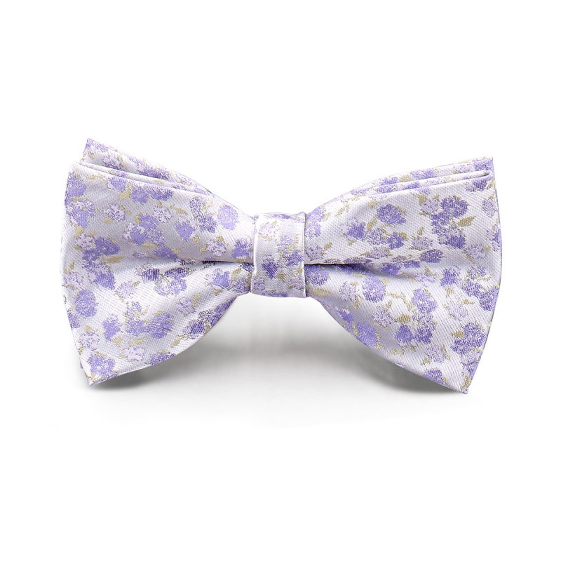 Light Purple Tiny Flower Pattern Formal Men's Bowtie