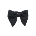 Matte Black Vintage Floral Textured Tuxedo Wedding Bowtie