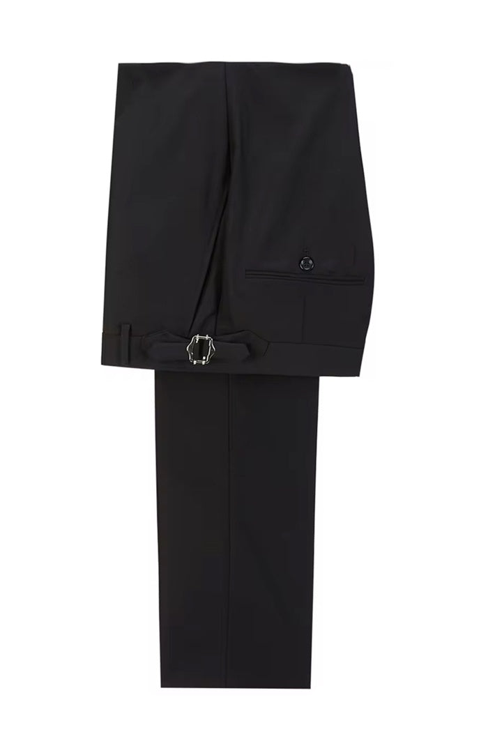 Bespoke Gray Double Breasted Shawl Lapel Wedding Suits For Men